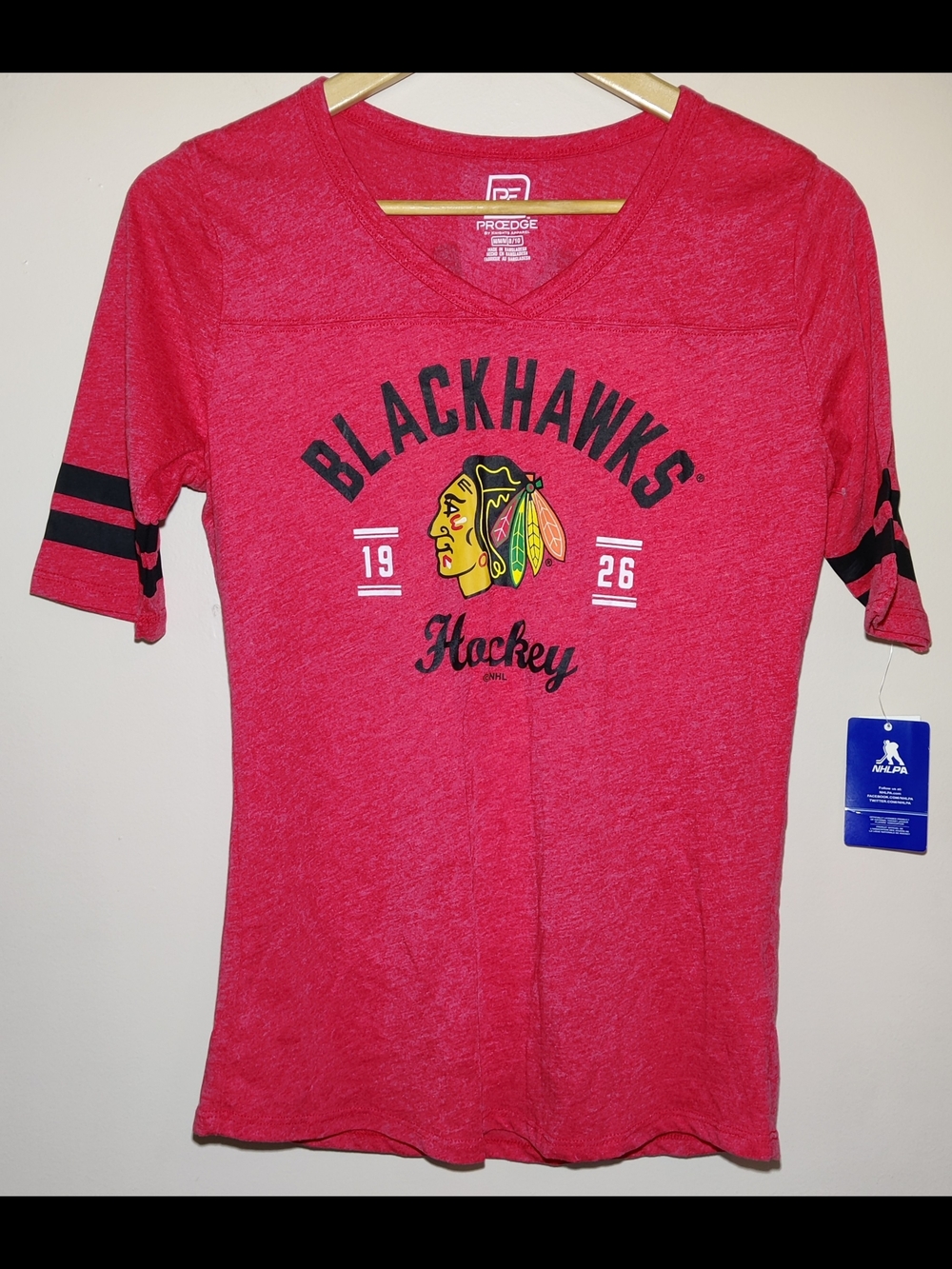 Chicago Blackhawks Patrick Kane 88 Womens Shirt M Red V-Neck ProEdge NHL NWT